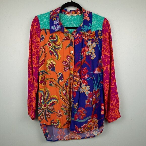 Soft Surroundings Hermosa mixed floral print tunic-PM - Picture 1 of 5
